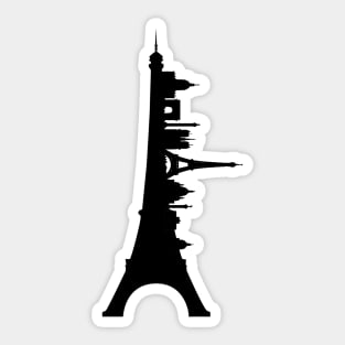 Paris Eiffel Tower Skyline Travel Tourism Sticker